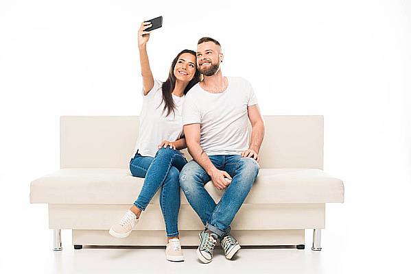selfie couple photographie avant mariage